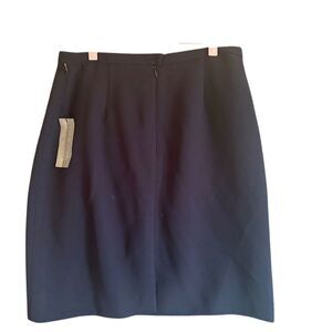 Vintage Casual Corner Women's Blue Pleated Skirt Size 14 Knee Length